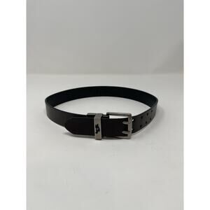 Tony Hawk Leather Belt Small 22" - 24" Boys Small Buckel Double Prong Reversible